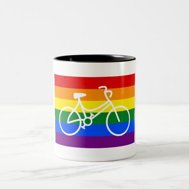 Rad-Pride Zweifarbige Tasse (Mittel)