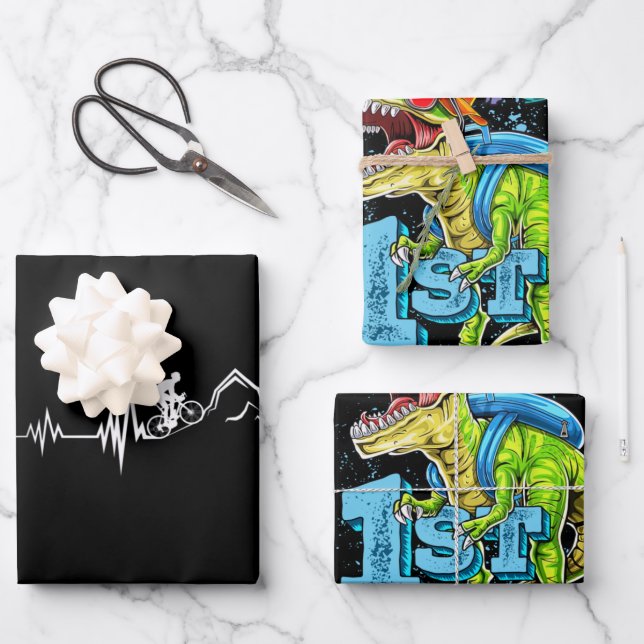 Rad Racing Racing Mountain Bike Geschenkpapier Set (Vorderseite)