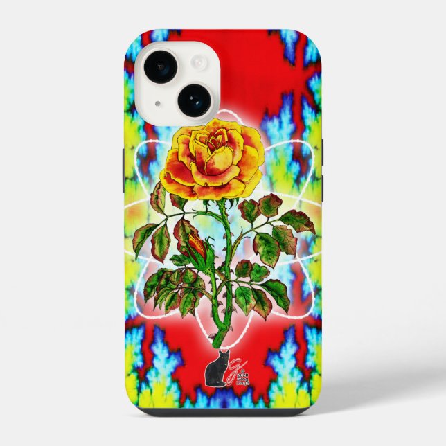 Rad Rad Rose iPhone Hülle (Rückseite)
