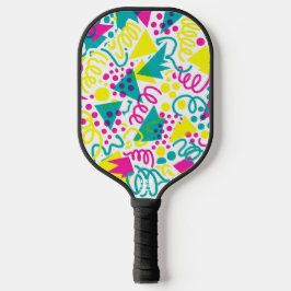 Rad Retro Memphis Pattern Neon 80s Pop Art Pickleball Schläger