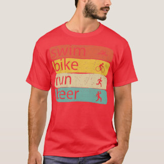 Rad schwimmen Triathlon Rad Rad Rennen Rennen B T-Shirt