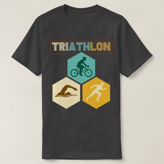 Rad schwimmen Triathlon T-Shirt (Design vorne)