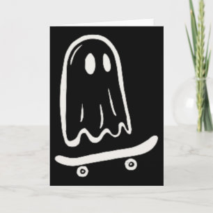 Rad Skate Eislaufen Geist Halloween Skateboarding Karte
