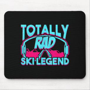 Rad Ski-Legende Retro-Vintage-Ski-Outfit 80er 90er Mousepad