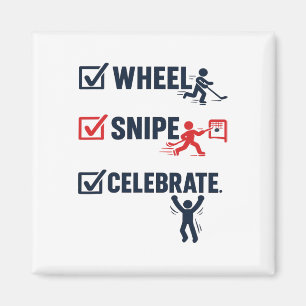 Rad Snipe Feiern Hockey Slang Checkliste Design Magnet