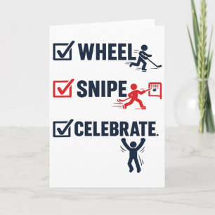 Rad Snipe Feiern Hockey Slang Checkliste Entwurf Karte