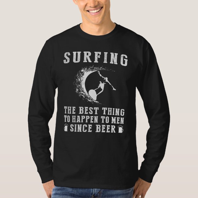 Rad the Waves of Fun: Surfen - besser als Bier T-Shirt (Vorderseite)
