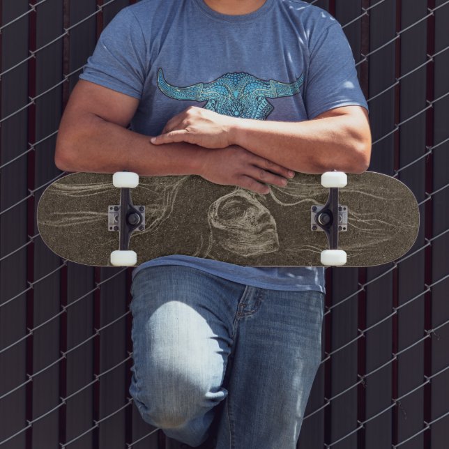 Rad the Waves of Liebe - Edvard Munch Skateboard (Außenbereich 3)