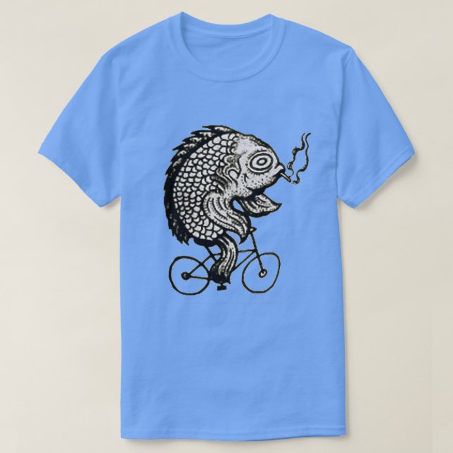 Rad- und Rad-geräucherte Fische T-Shirt (Design vorne)