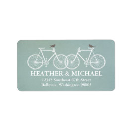 Rad- und Vogelrücksendesiegel Adressaufkleber