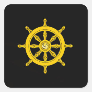 Rad von Dharma Aufkleber - Schwarzes