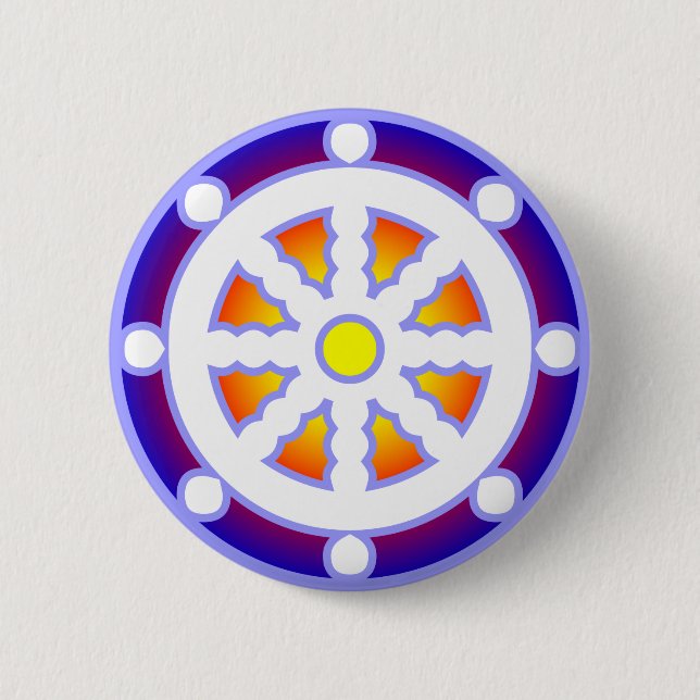 Rad von Dharma Button (Vorderseite)