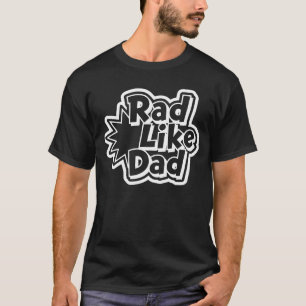 Rad wie Papa – Sticker Outline Pop Art T-Shirt