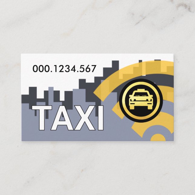 Radar-Funksignal ruft Taxi Visitenkarte (Vorderseite)