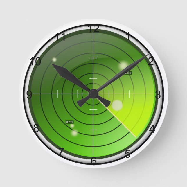 Radar Runde Wanduhr (Vorderseite)