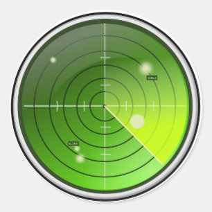 Radar Runder Aufkleber