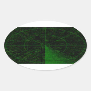 Radaraufkleber Ovaler Aufkleber