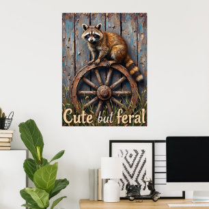 Radbeobachter: Eine Raccoon-Höhle Poster