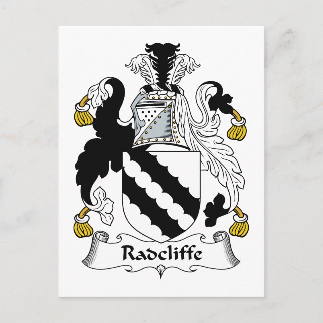 Radcliffe Familienwappen Postkarte (Vorderseite)
