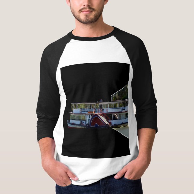 Raddampfer Dimensionskunst, T-Shirt (Vorderseite)