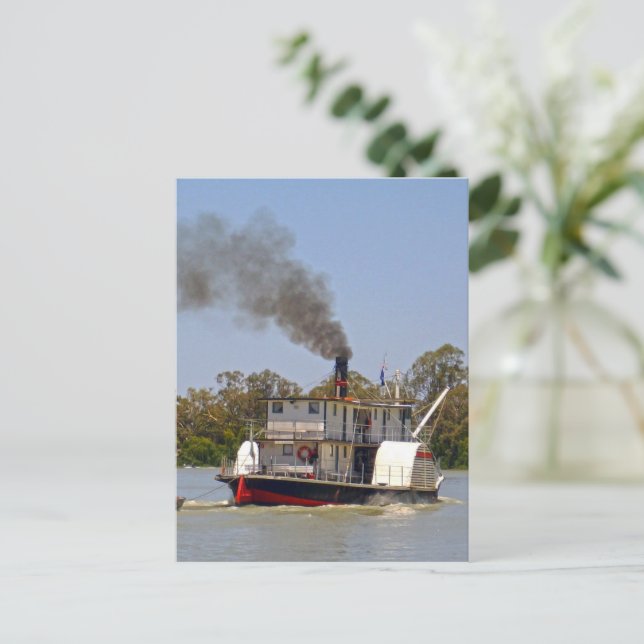 Raddampfer River Murray, Postkarte (Stehend Vorderseite)