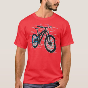 Raddiagramm Teile von Mountainbikes T-Shirt