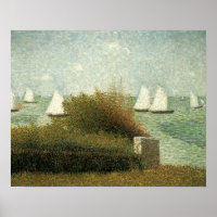 Rade de Grandcamp by Georges Seurat, Vintag Art