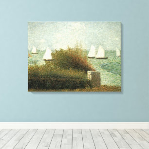 Rade de Grandcamp von Georges Seurat, Vintage Art Leinwanddruck
