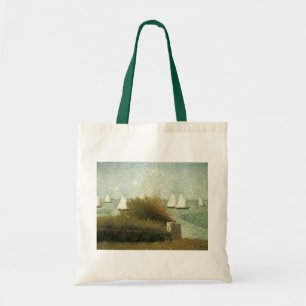 Rade de Grandcamp von Georges Seurat, Vintage Art Tragetasche