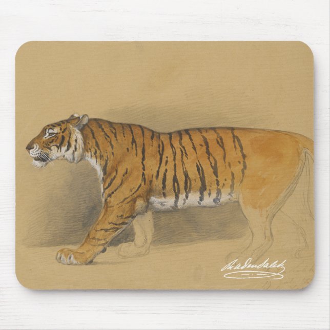 Raden Saleh® Mauspad 'Wandelndes Javanisches Tiger (Vorne)