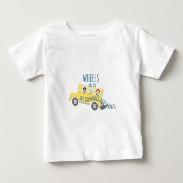 Räder auf Bus Baby T-shirt (Vorderseite)