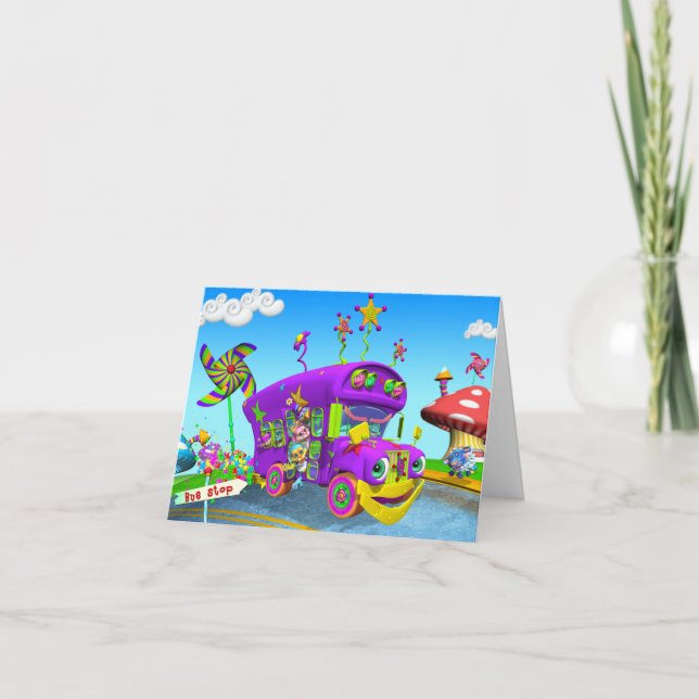 Räder auf der Busmerkkarte Karte (Vorderseite)