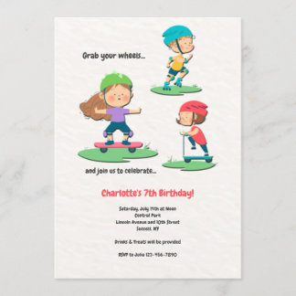 Räder der Geburtstagsparty Einladungen