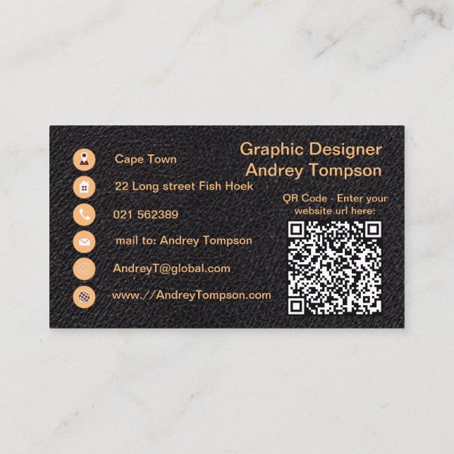 Räder der Zeit auf dem Lederzubehör Visitenkarte (Rückseite)