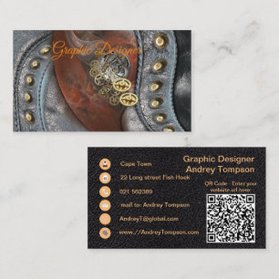 Räder der Zeit auf dem Lederzubehör Visitenkarte