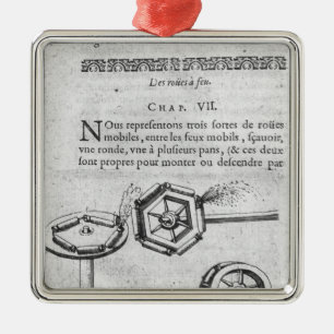 Räder für Feuerwerke Silbernes Ornament