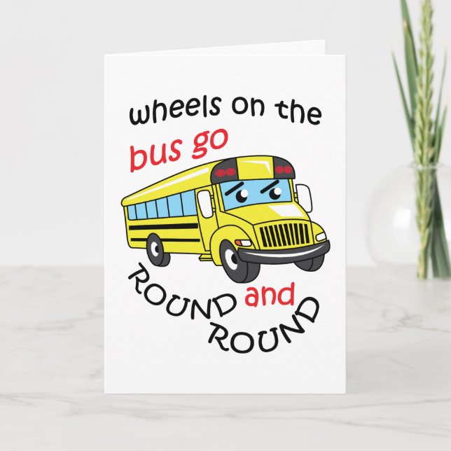 Räder im Bus Karte (Vorderseite)