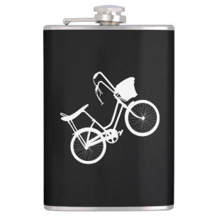 Räderwerk der 80er Jahre (weiß) Flachmann