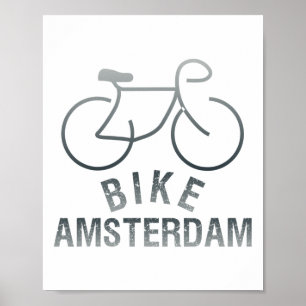 Radfahren Amsterdam Niederlande Grafik _1 Poster