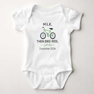 Radfahren Baby-Shower Milch Dann Fahrradtour - Rad Baby Strampler