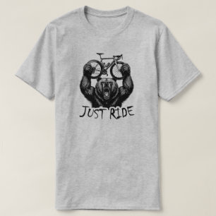 Radfahren Einfach Reiten Bär T-Shirt