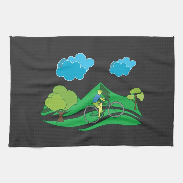 Radfahren Geschirrtuch (Horizontal)