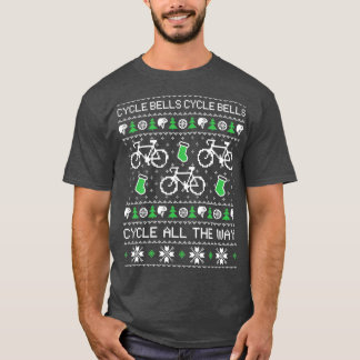 Radfahren hässlicher Weihnachtspullover T-Shirt