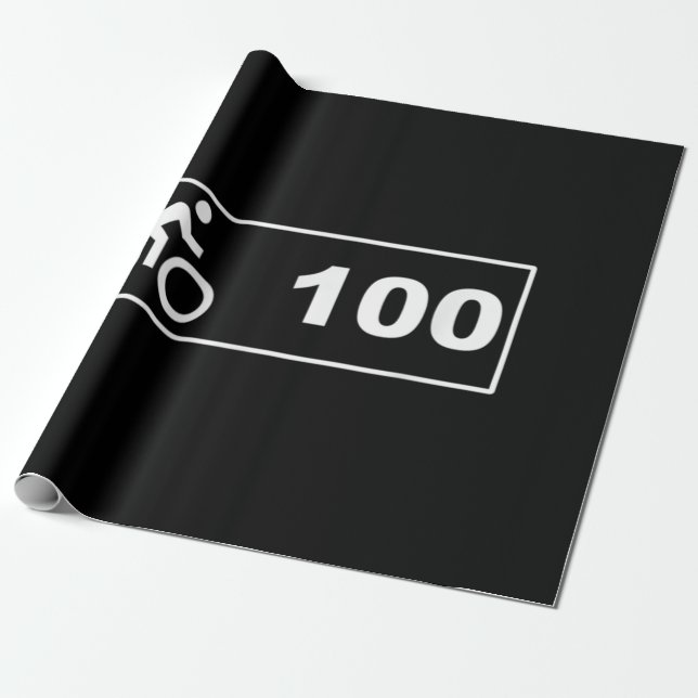 Radfahren - Hundertjahrfahrt 100 Geschenkpapier (Ungerollt)