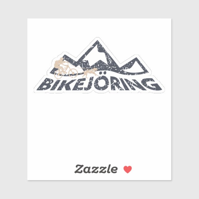 Radfahren, Hundeschuhen, Outdoor-Sport mit Hunden Aufkleber (Blatt)