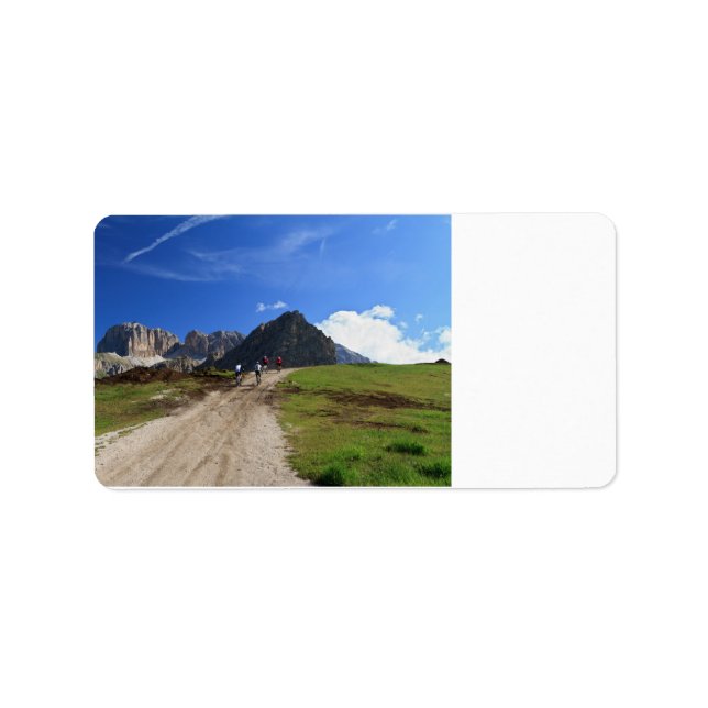 Radfahren in den Dolomiten Adressaufkleber (Vorne)