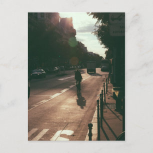Radfahren in Paris Postkarte