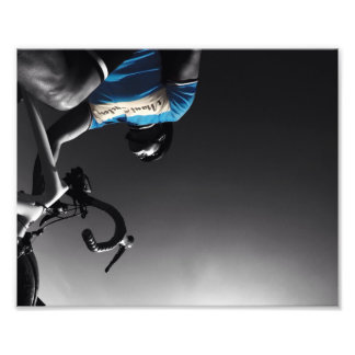 Radfahren in Schwarz-Weiß Fotodruck