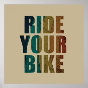 Radfahren inspirierende Zitate Poster
