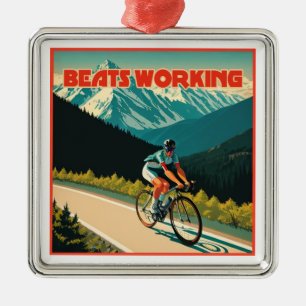 Radfahren ist besser als Arbeiten Ornament Aus Metall